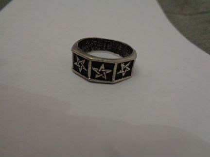 Кольцо Alchemy Gothic Threepenny Hex, 19