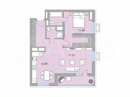 2-к квартира, 65.7 м², 17/24 эт.