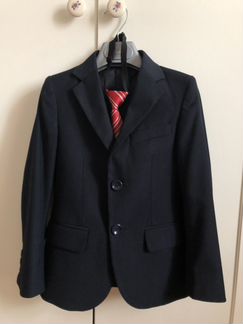 Синий школьный брючный костюм stenser