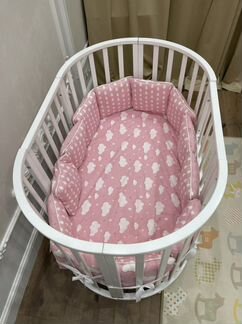 Кровать трансформер детская белого цвета