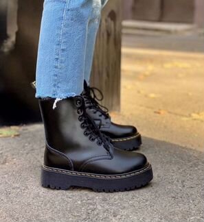 Ботинки Dr martens Jadon Black (кожа)