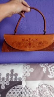 Клатч, натуральная кожа, винтаж