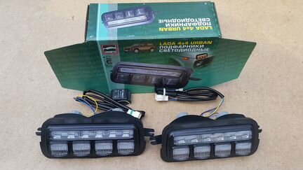 Подфарники (надфарники) дхо на ниву светодиодные