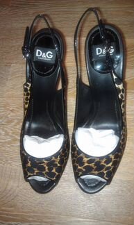 Леопардовые туфли dolce gabbana с открытым носом39