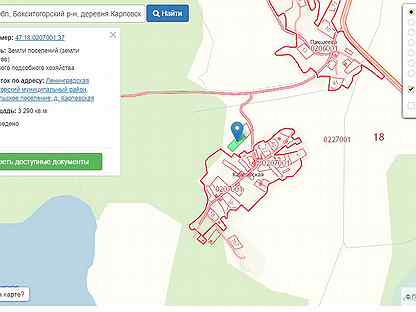 Кадастровая карта бокситогорска