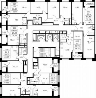 2-к квартира, 60.9 м², 14/22 эт.