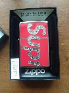 Supreme zippo swarovski