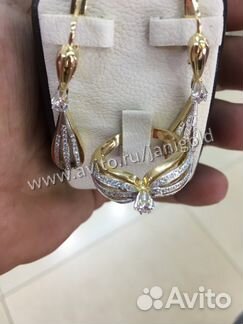 Золотой комплект с бриллиантами