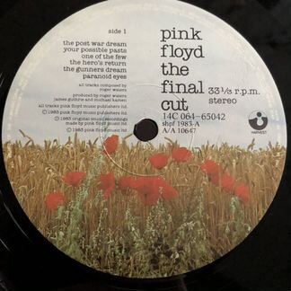 Pink Floyd The Final Cut первый пресс