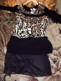 Платье с леопардовым принтом