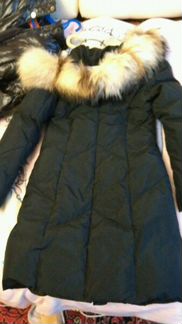 Зимнее пальто с натуральным мехом
