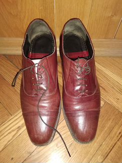 Винтажные мужские туфли, натуральная кожа