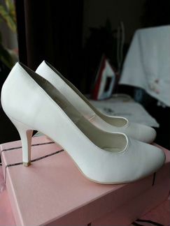 Туфли свадебные белые р.40