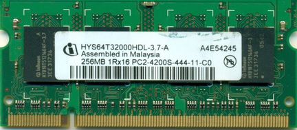 Память для ноутбуков sodimm DDR2 256Mb