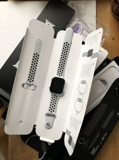Apple watch nike series 6 44mm серебристые