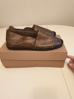 Эспадрильи кожаные с мехом 38р