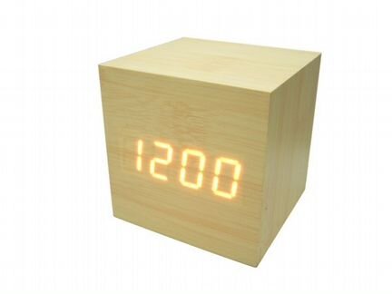 Часы эл. VST869-1 крас. цифры (светло-коричневый)