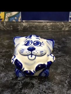 Сувенир гжель Котёнок с сосисками