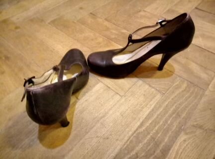 Туфли натуральная кожа Италия коричневые