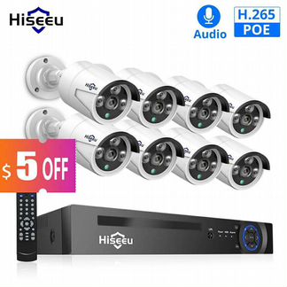 Камера видеонаблюдения PoE Hiseeu HD 1080p H.265 2