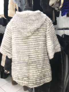 Жилет из вязаной норки