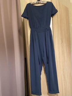 Комбинезон Zara с разрезом на спине цвета морской