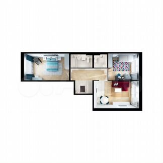 2-к квартира, 71.6 м², 3/25 эт.