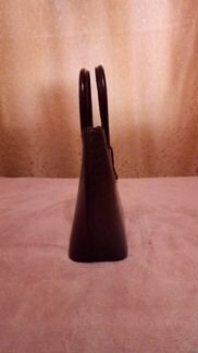 Сумка женская, натуральная кожа, коричневая