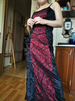 Платье в пол. Велюр