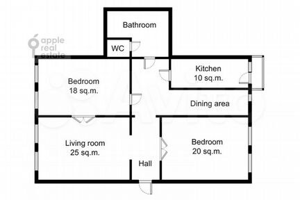 3-к квартира, 100 м², 4/6 эт.