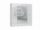 Шкаф 4-дверный Gloss белый глянец / белый бриллиан