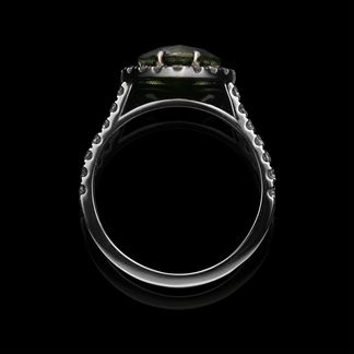 Кольцо из б.з. с сапфиром 2,19ct и брил 0.6ct