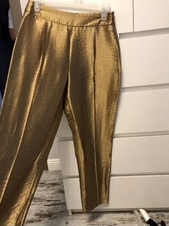 Брюки Zara. Новые.Золотые