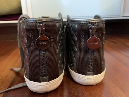 Кеды geox серо-коричневый металлик 37
