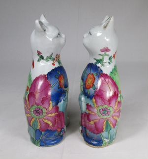 Фарфоровая статуэтка, Кошки (парные), Китай