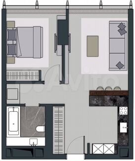 1-к квартира, 47 м², 55/79 эт.