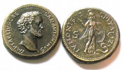 Сестерций Императора Рима Антонин Пий копия