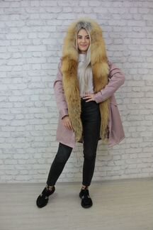 Парка с натуральным мехом