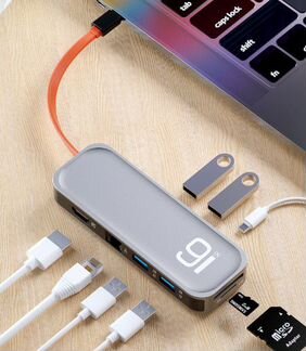 Адаптер rock TR02 9 in 1 Type-C to hdmi 4K Multi-f