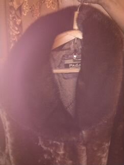 Шуба мутоновая с норковым воротником