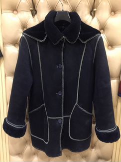 Дублёнка со съёмным капюшоном на 46-48 размер