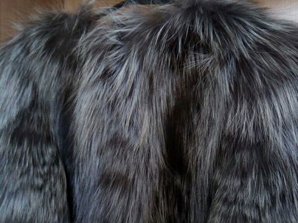 Шуба чернобурка