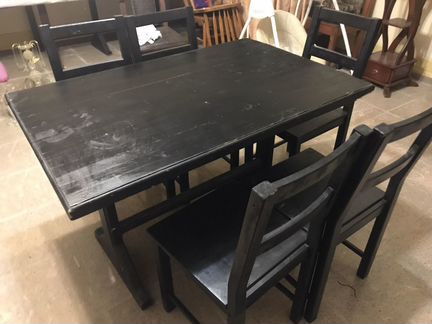 Стол деревянный Черный