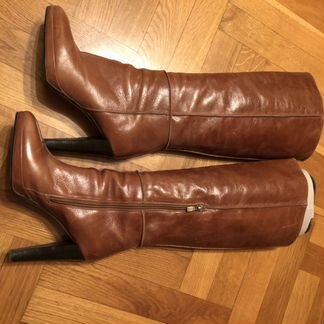 Сапоги демисезонные 39р б/у кожаные