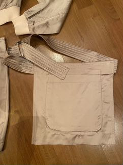 Костюм жакет-ветровка, юбка + карман на поясе, бле